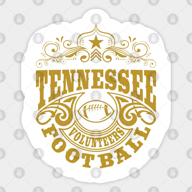 Vintage Retro Tennessee Volunteers Football Sticker by carlesclan